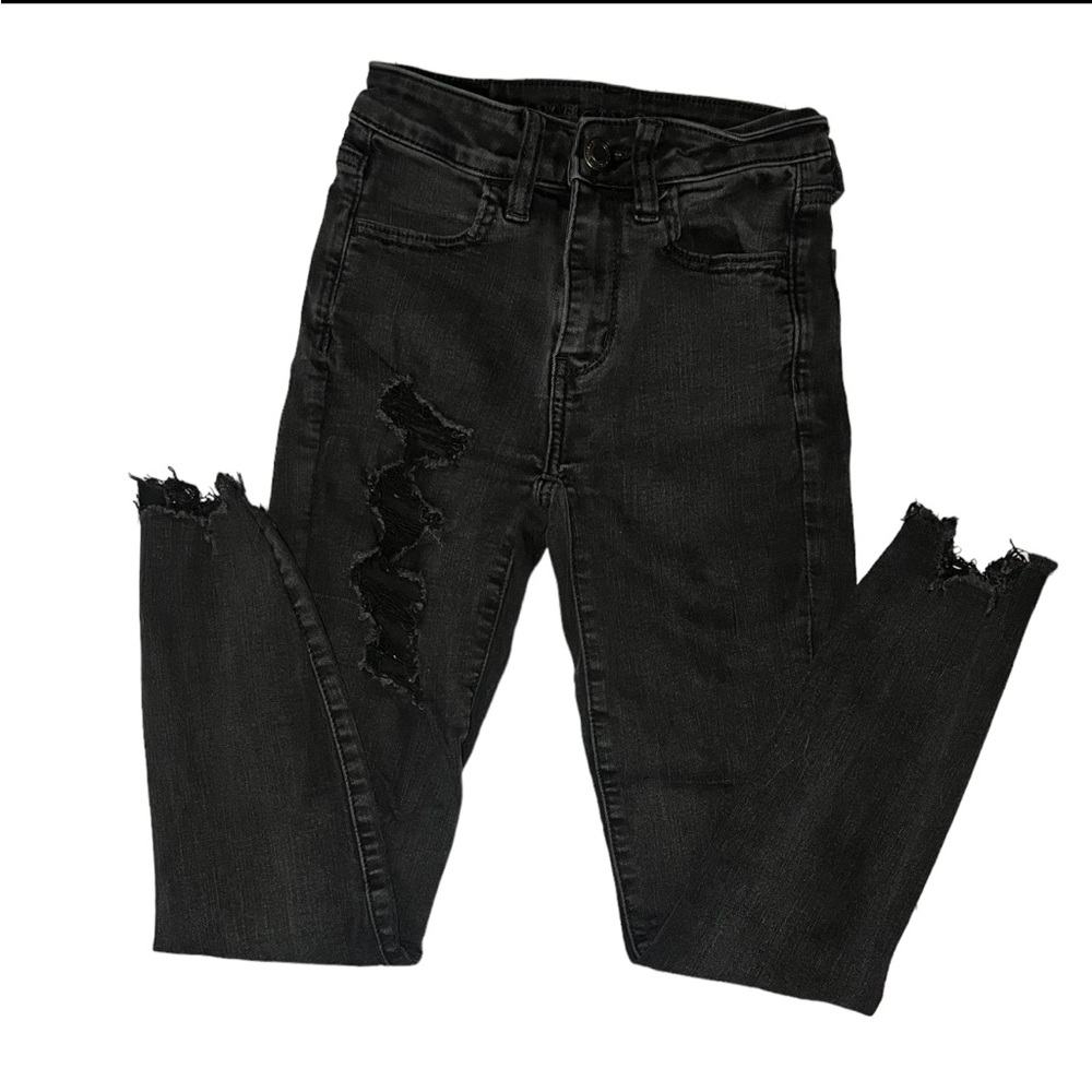 Women’s American Eagle Black ripped denim skinny jeans